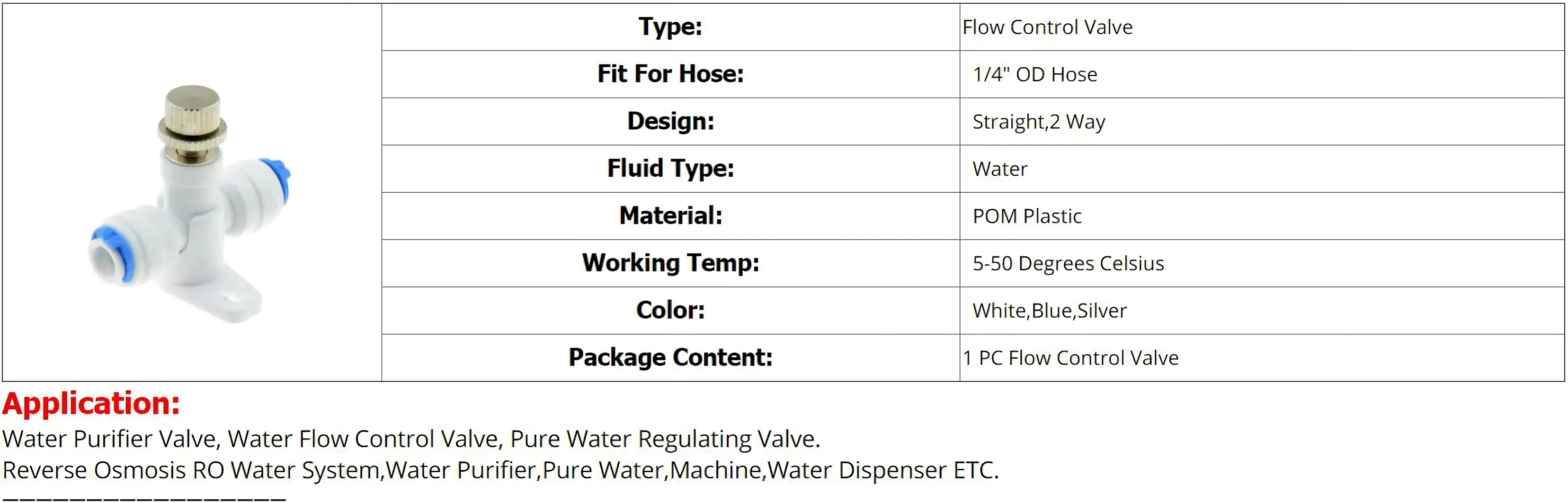 RO Water Straight Plastic Ball Valve 1/4" 3/8" OD Hose Quick Connect 1/4" 3/8" Male 1/2" Female Reveser Osmosis Aquarium Fitting