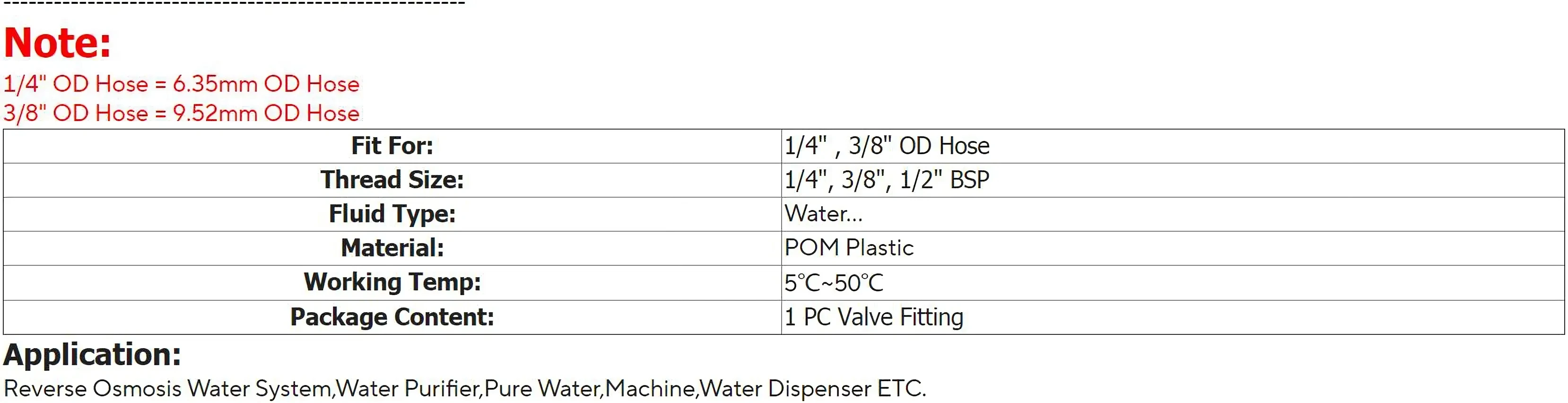 RO Water Straight Plastic Ball Valve 1/4" 3/8" OD Hose Quick Connect 1/4" 3/8" Male 1/2" Female Reveser Osmosis Aquarium Fitting