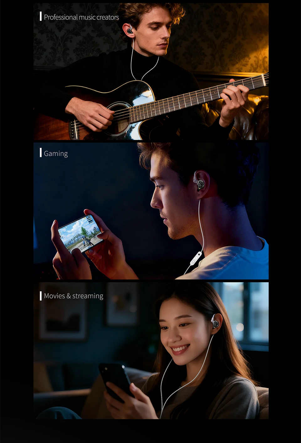 KZ Vibe X Low Frequency Vibration Earbuds HiFi Deep Bass Headset Stereo Sound In-Ear Earphones for Music Gaming