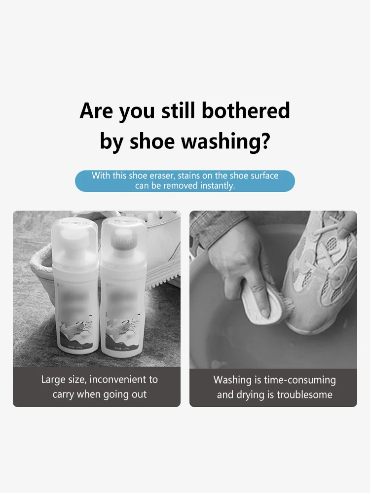 1PCS Shoe Cleaning Eraser Suede Sneaker Shoes Cleaning Eraser Matte Leather Shoes Revitalizer Stain Remover Tool