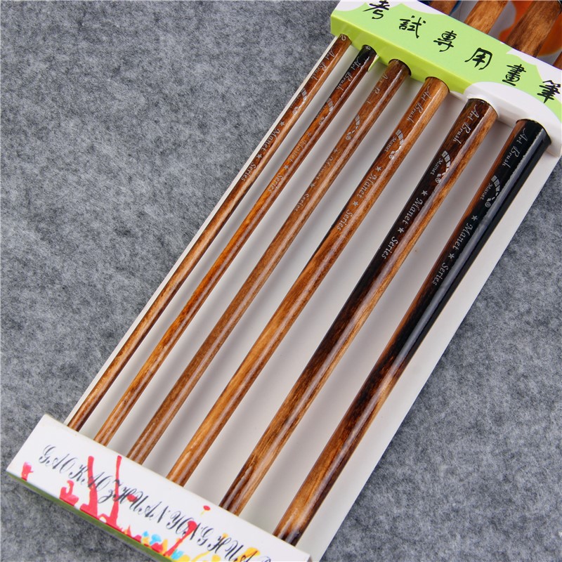 6pcs/Set Paintibrush Oil Paint Weasel Hair Water Color Paint Brush Acrylics Drawing Brush Art Supplies Paint Brushes for Artist