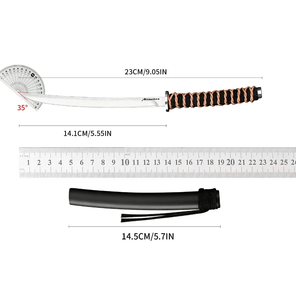 Premium Japanese Sushi Knife with Sheath-Ultra Sharp Portable Chef Knife for Kitchen,Stainless Steel Mini Sashimi Knife