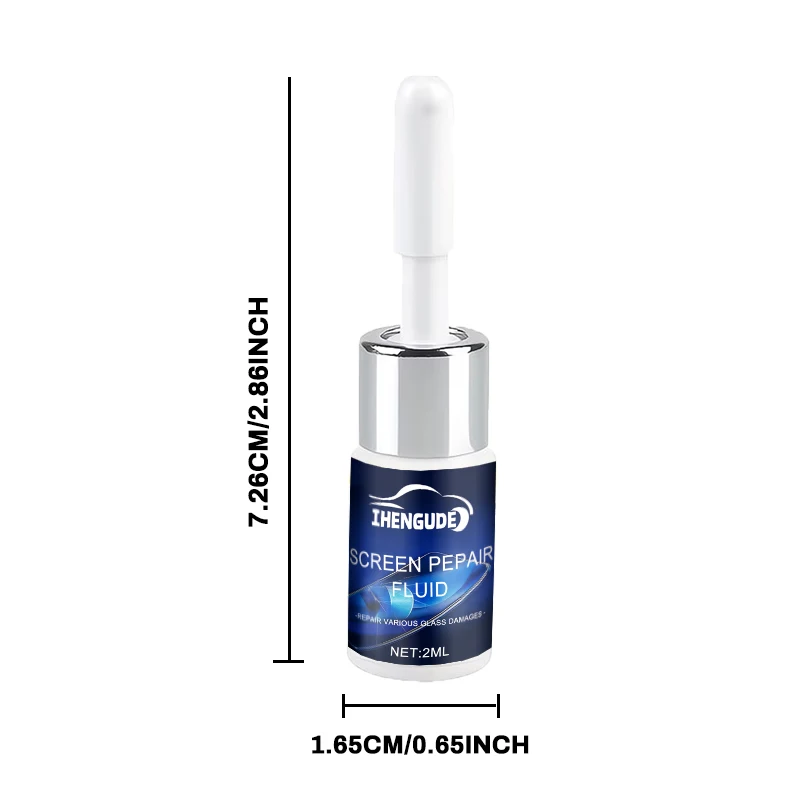 Mobile Phone Glass Repair Liquid (Specialized for Cracked Screens) - Instantly Rejuvenates the Screen, Comes with a Tool Kit - Strong Adhesive, Suitable for Scratched and Cracked Mobile Phone Glass, Seamless Repair - Suitable for Mobile Phone Screens, Tablet Glass, Watch Glass, and Digital Displays - Easy to Use, Dries Quickly with Just One Application