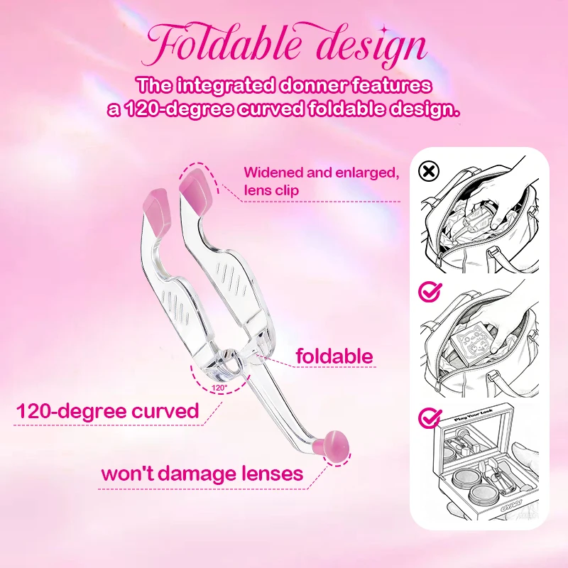 UYAAI Contact Lens Cleaner SET Contact Cleaning Lens Wearing Tool Eyes Opener Lens Care Accesories Lens Nursing Solution