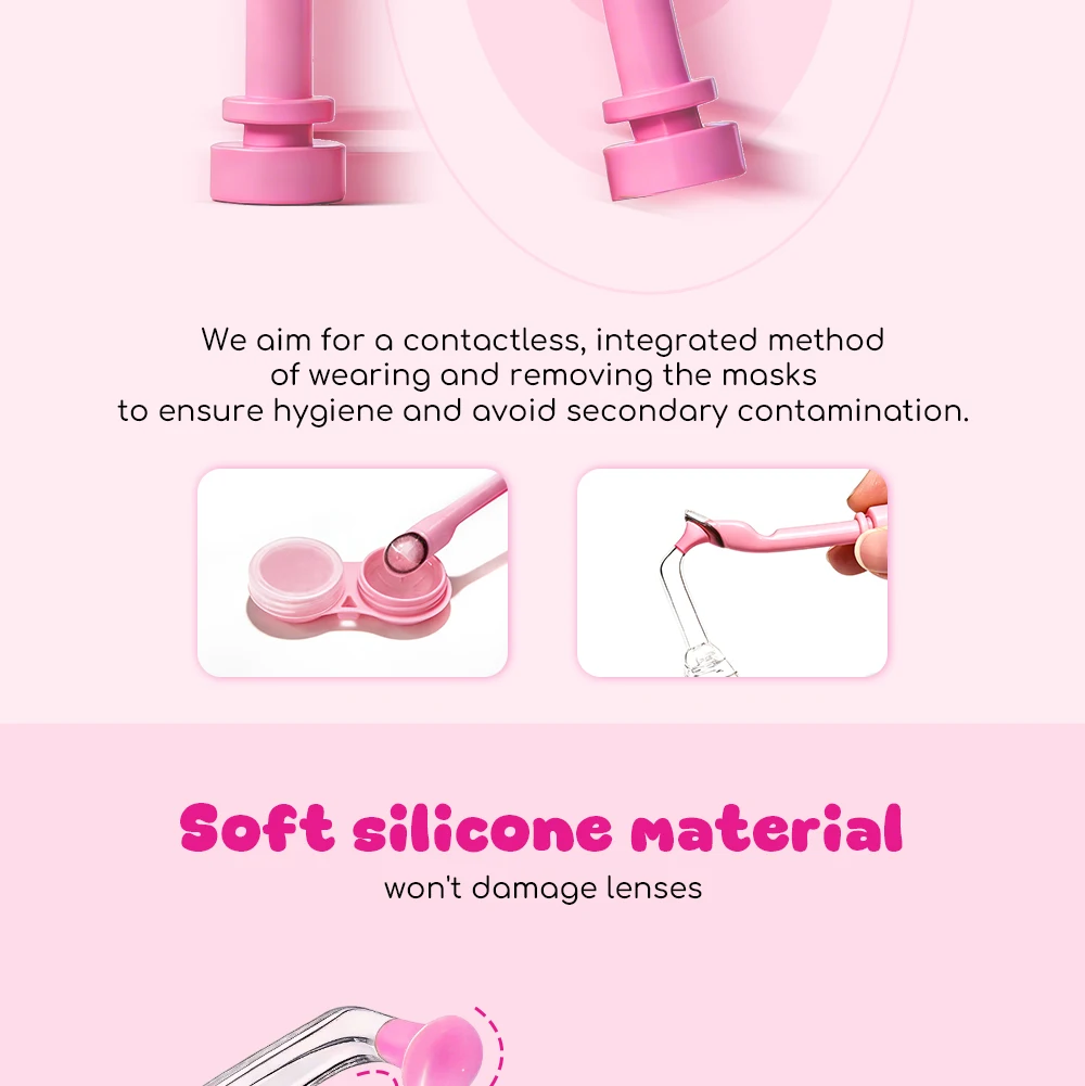 UYAAI Contact Lens Cleaner SET Contact Cleaning Lens Wearing Tool Eyes Opener Lens Care Accesories Lens Nursing Solution