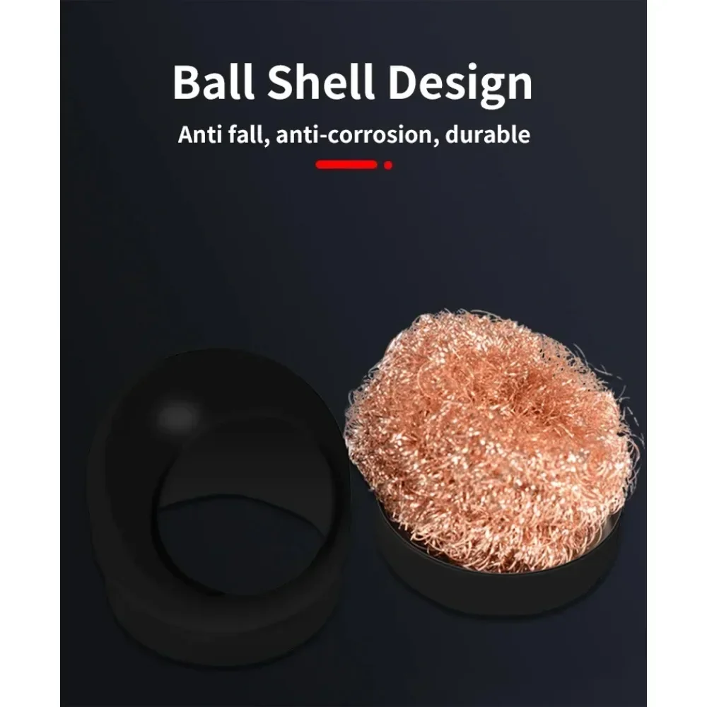Metal Wire With Stand Set Welding Desoldering Soldering Solder Iron Tip Dross Cleaner Cleaning Steel Ball Mesh Filter Tin Remove