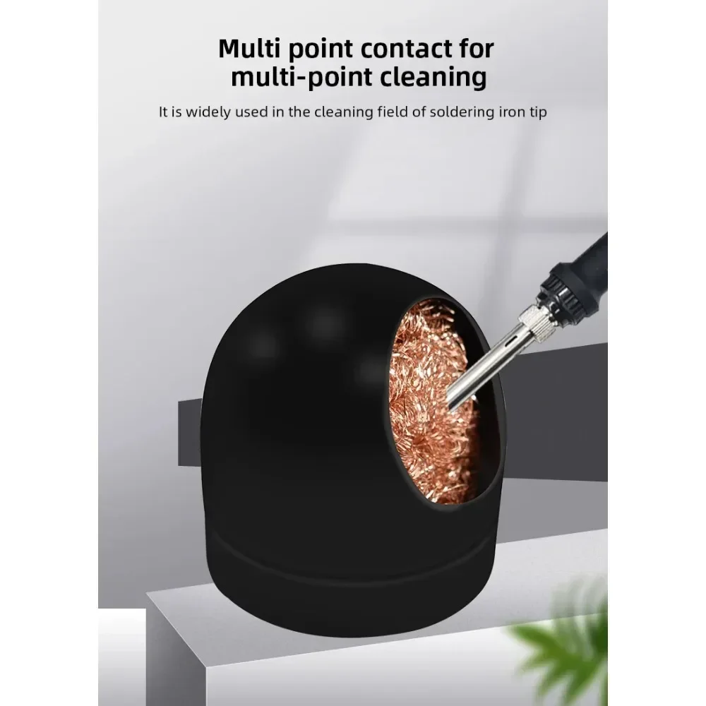 Metal Wire With Stand Set Welding Desoldering Soldering Solder Iron Tip Dross Cleaner Cleaning Steel Ball Mesh Filter Tin Remove