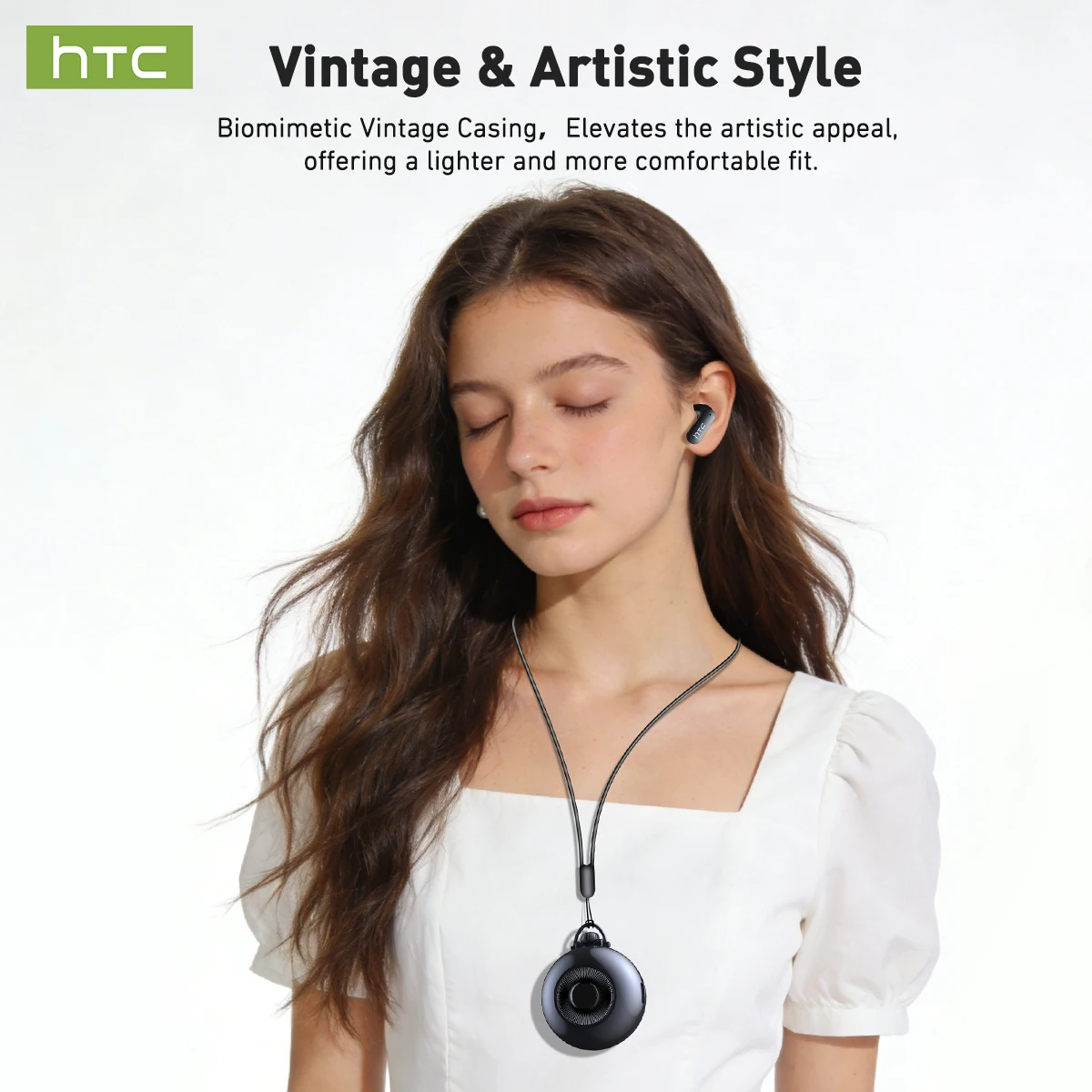 HTC NE71 True Wireless Earbuds Bluetooth 6.0 ANC Noise Cancelling IPX4 Waterproof 22H Playtime In-Ear Comfort Gaming Low Latency