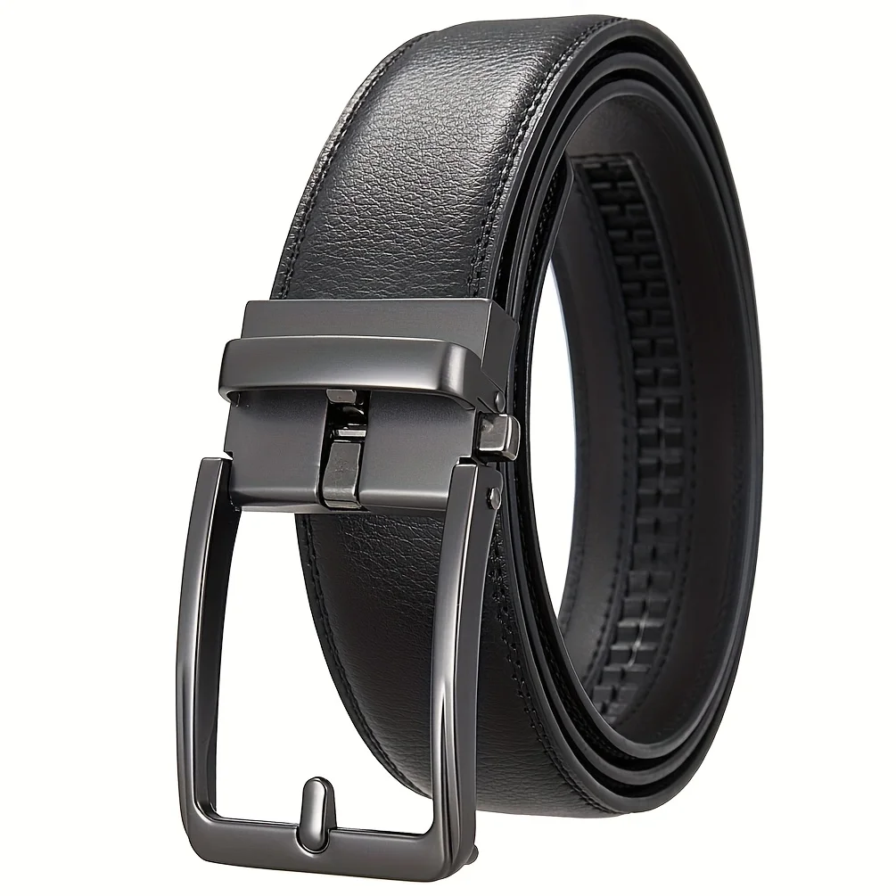 Luxury Designer 3.5cm Business Waistband Men's 105-140 150 160 170cm Plus Size Leather Belts Fashion Automatic Buckle Male Belt