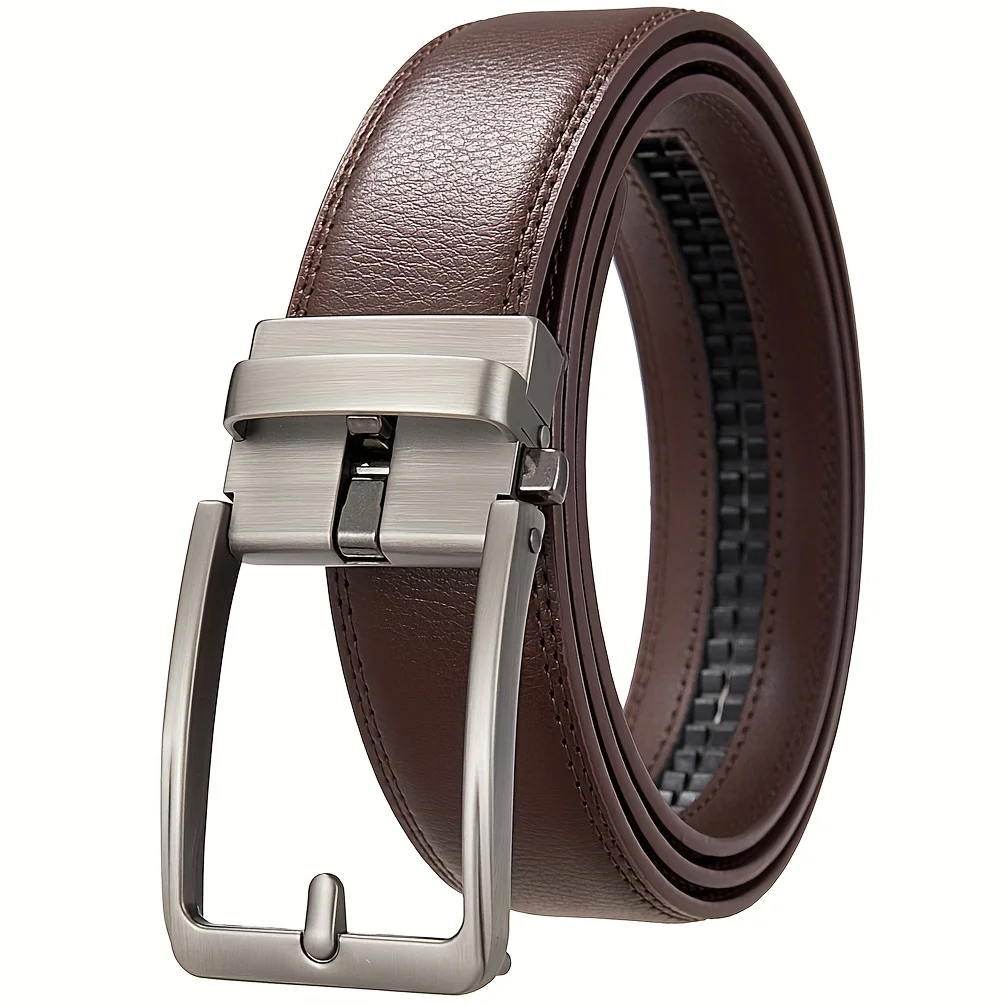 Luxury Designer 3.5cm Business Waistband Men's 105-140 150 160 170cm Plus Size Leather Belts Fashion Automatic Buckle Male Belt
