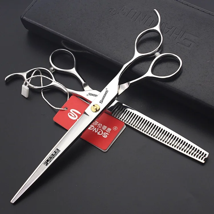 Sharonds 440c 6/7/7.5 Inch Haircut Thinning Scissors Professional Barber Shop Hairdressing Scissors Cutting Scissors Hair Shears