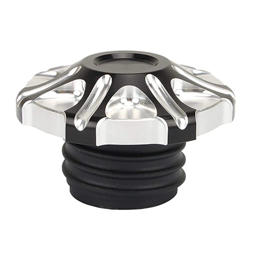 Motorcycle Gas Oil Fuel Tank Cap Cover Aluminum Vented For Harley Sportster XL883 1200 Dyna Softail Touring Road King FLHX FLH