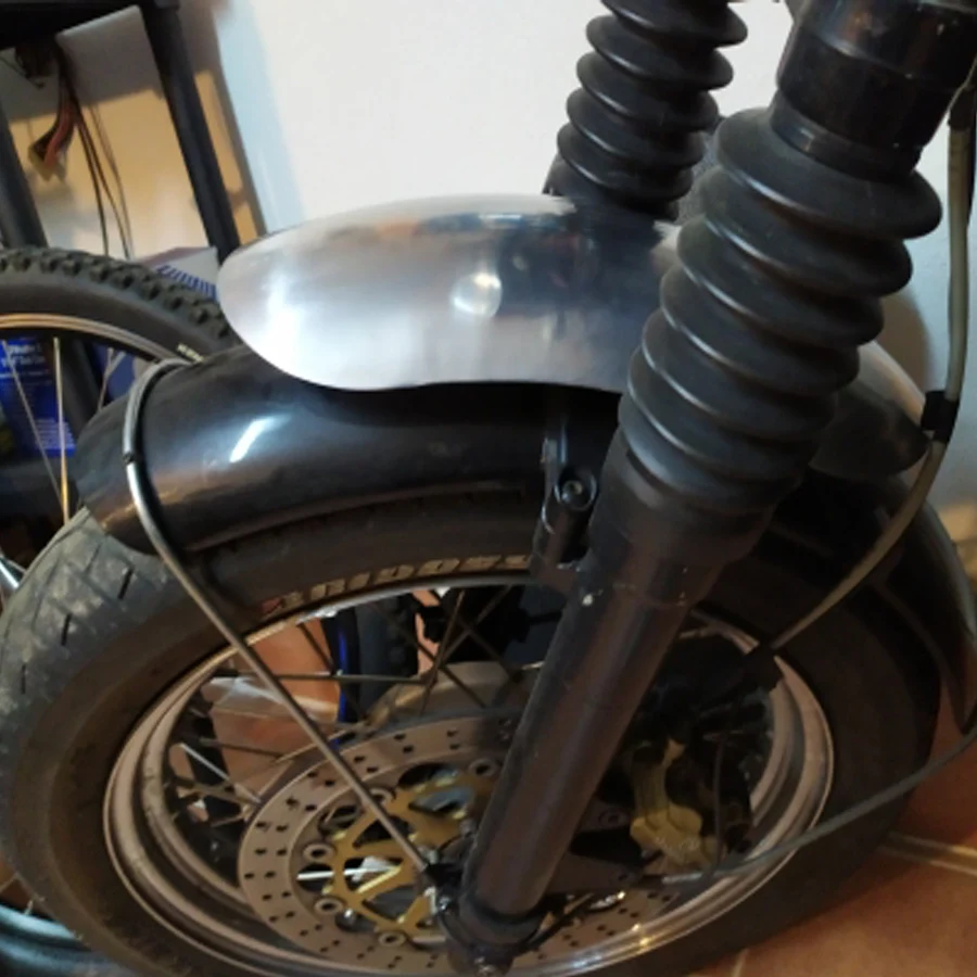 Motorcycle Aluminum Universal Unpainted Short Front Mudguard Fender Mud Guard Custom For Harley Touring Chopper Bobber