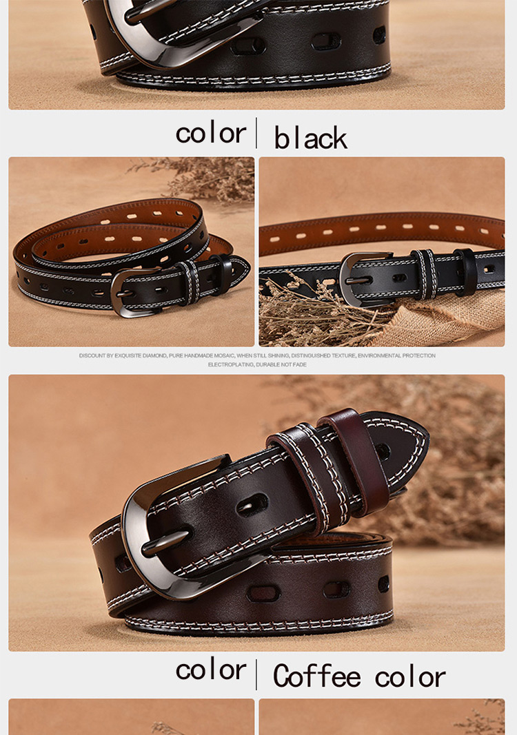 Women Genuine Leather Belt For Female Strap Casual All-match Ladies Adjustable Belts Designer High Quality Brand