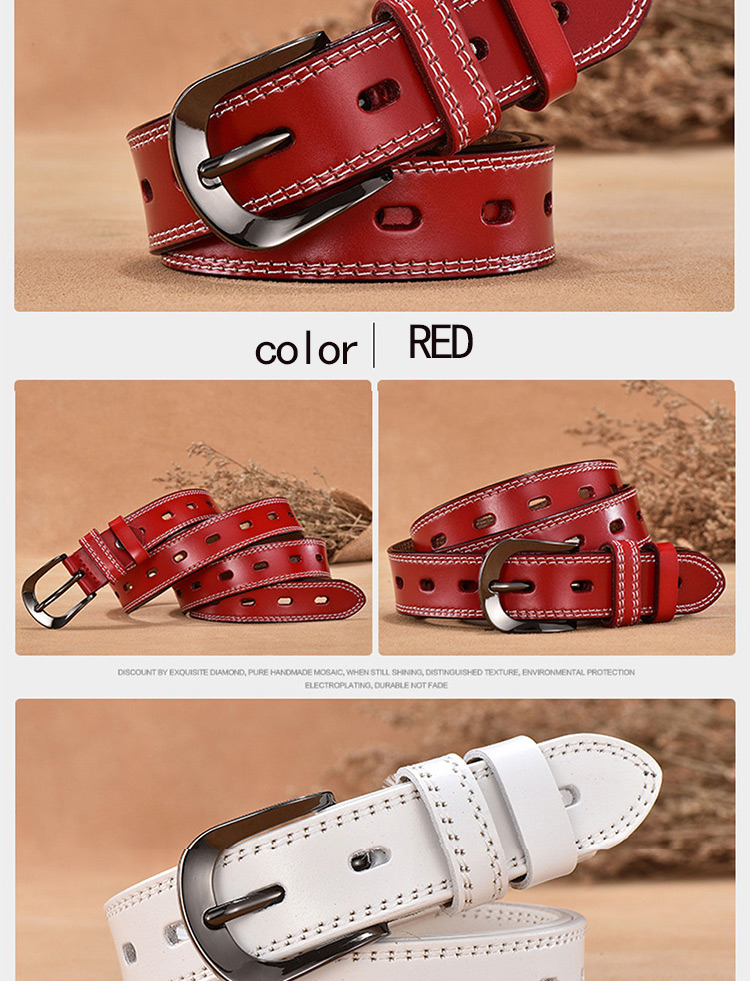 Women Genuine Leather Belt For Female Strap Casual All-match Ladies Adjustable Belts Designer High Quality Brand