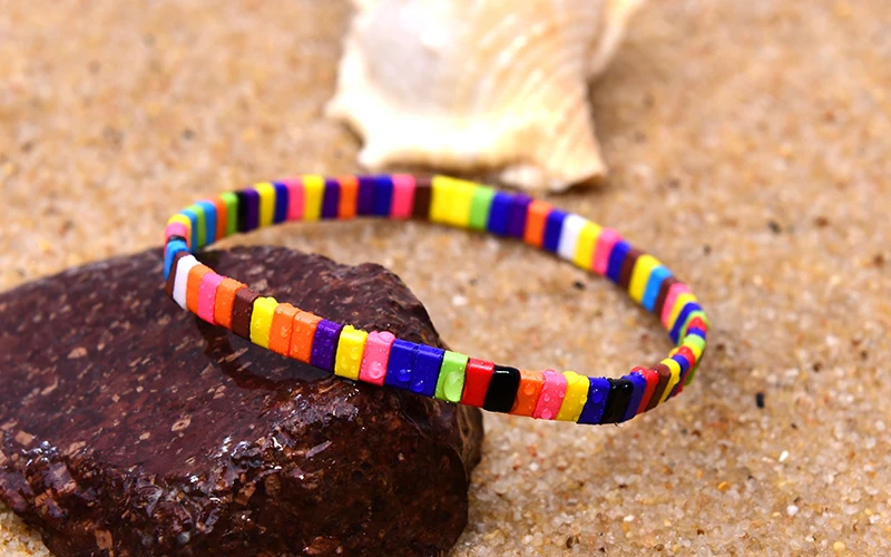 MOON GIRL Colorful Miyuki Bracelets for Women Trendy Charm Wrap Tila Delica Beads Boho Surf Pulseras Mujer Jewelry Dropshipping