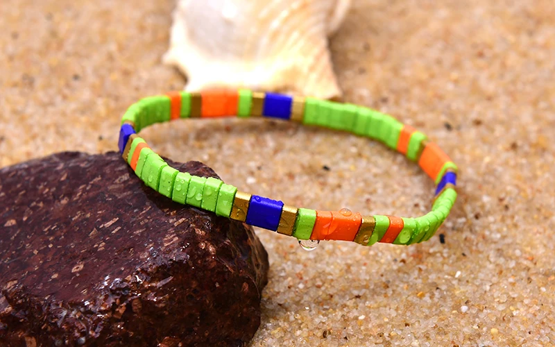 MOON GIRL Colorful Miyuki Bracelets for Women Trendy Charm Wrap Tila Delica Beads Boho Surf Pulseras Mujer Jewelry Dropshipping