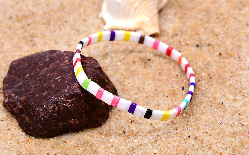 MOON GIRL Colorful Miyuki Bracelets for Women Trendy Charm Wrap Tila Delica Beads Boho Surf Pulseras Mujer Jewelry Dropshipping