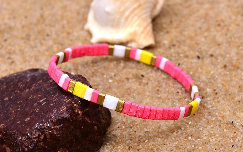 MOON GIRL Colorful Miyuki Bracelets for Women Trendy Charm Wrap Tila Delica Beads Boho Surf Pulseras Mujer Jewelry Dropshipping