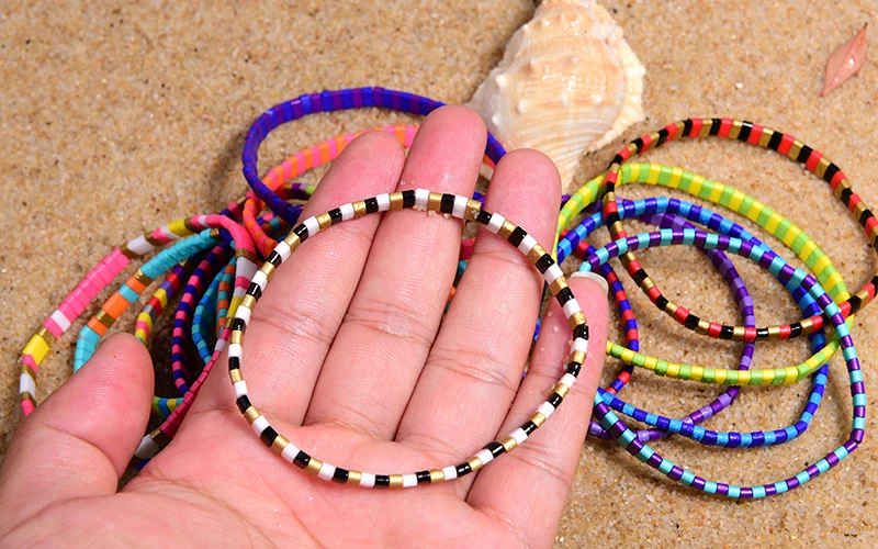 MOON GIRL Colorful Miyuki Bracelets for Women Trendy Charm Wrap Tila Delica Beads Boho Surf Pulseras Mujer Jewelry Dropshipping