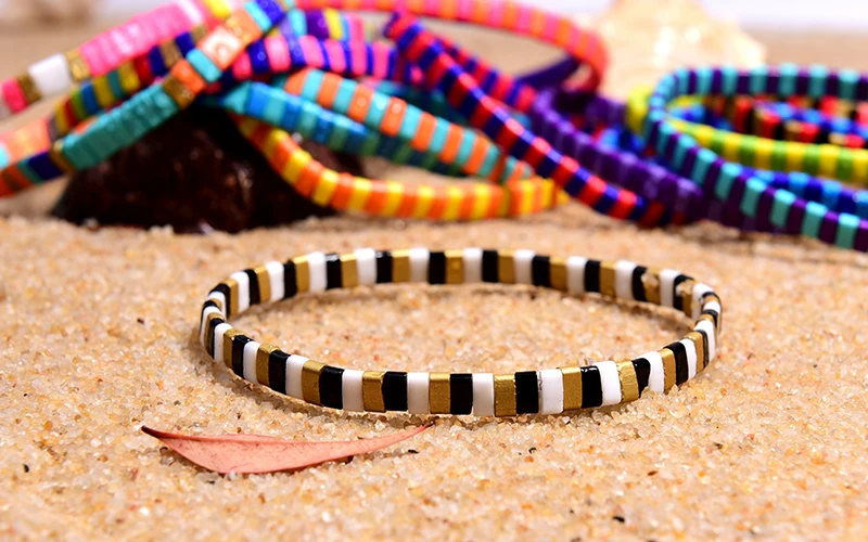 MOON GIRL Colorful Miyuki Bracelets for Women Trendy Charm Wrap Tila Delica Beads Boho Surf Pulseras Mujer Jewelry Dropshipping