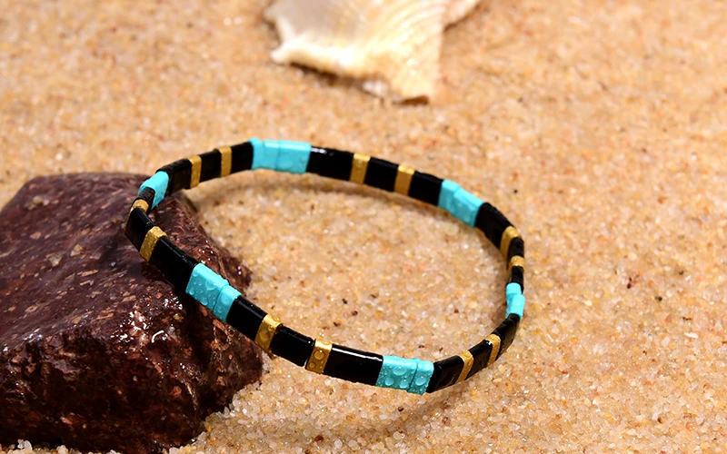 MOON GIRL Colorful Miyuki Bracelets for Women Trendy Charm Wrap Tila Delica Beads Boho Surf Pulseras Mujer Jewelry Dropshipping
