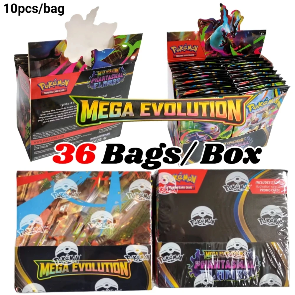 NEW pokémon TCG Booster Rare Trading Cards for Collection Gift Mega Evolution Ascended Heroes Phantasmal Flames Collection Cards