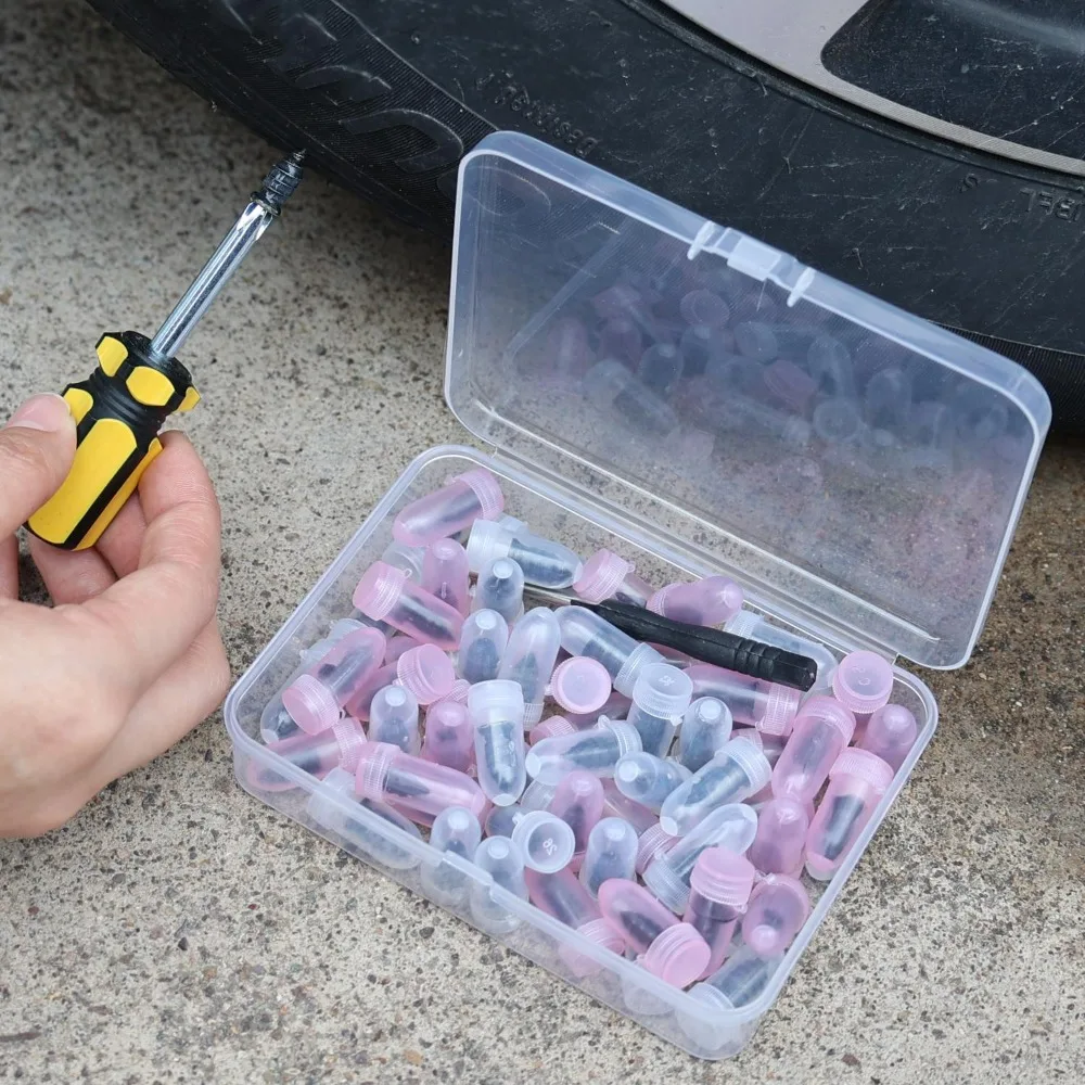 Car Tire Repair Rubber Nail Set Professional Vacuum Tyre Puncture Filling Self Tapping Screws Screwdriver Kit Auto Accessories