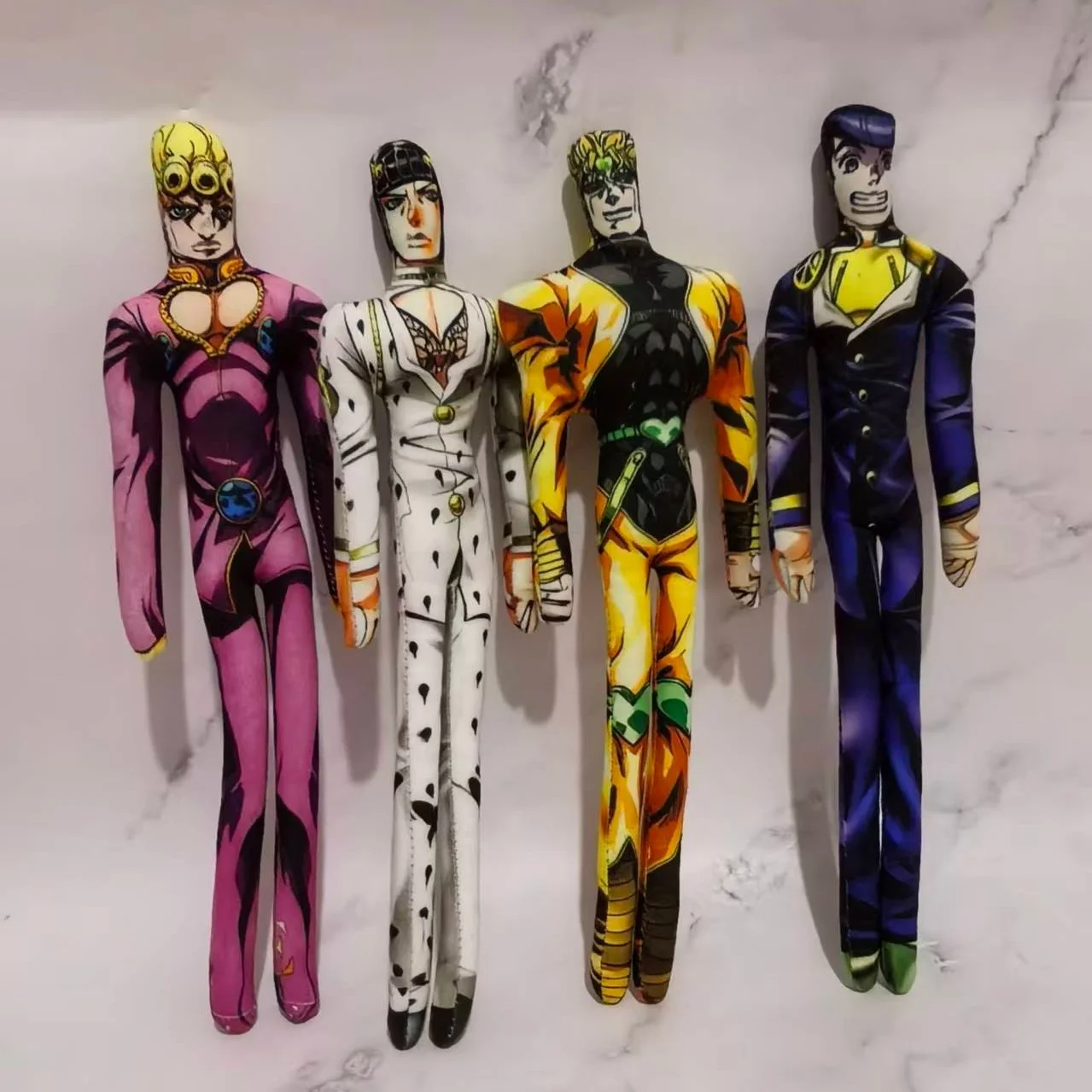 28cmJoJo Jotaro Kujo Joseph Joestar Gyro Zeppeli Johnny Joestar Stuffed Doll Abstract Wire Skeleton Cosplay Fans Collection Gift
