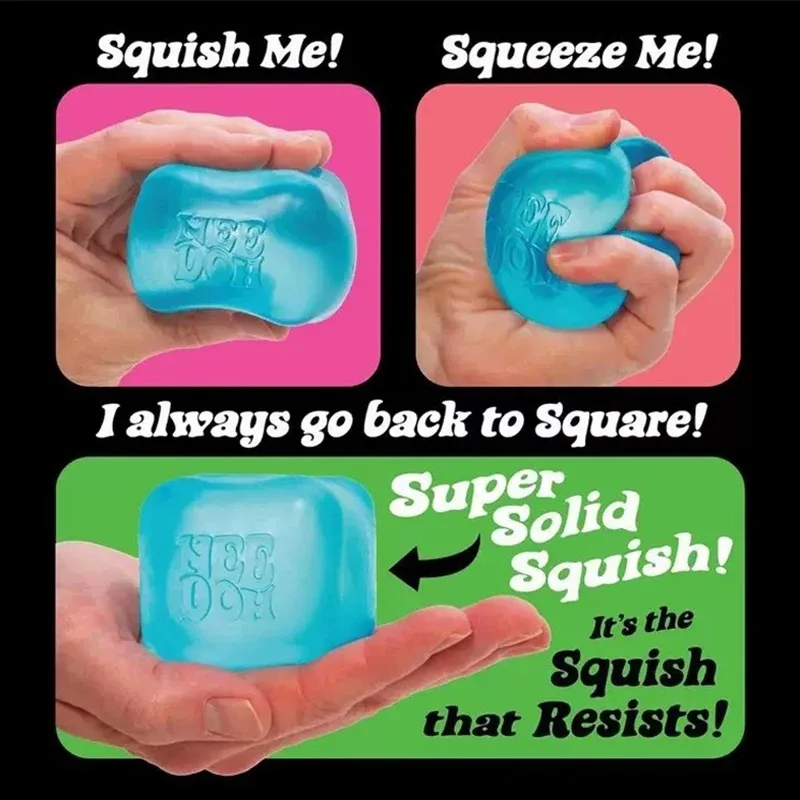 Neeboh Nice Cube Sensory Stress Reliever Squishy Toy Fidget Tool for Anxiety & Focus Desk Sensory Cube for Adults & Kids