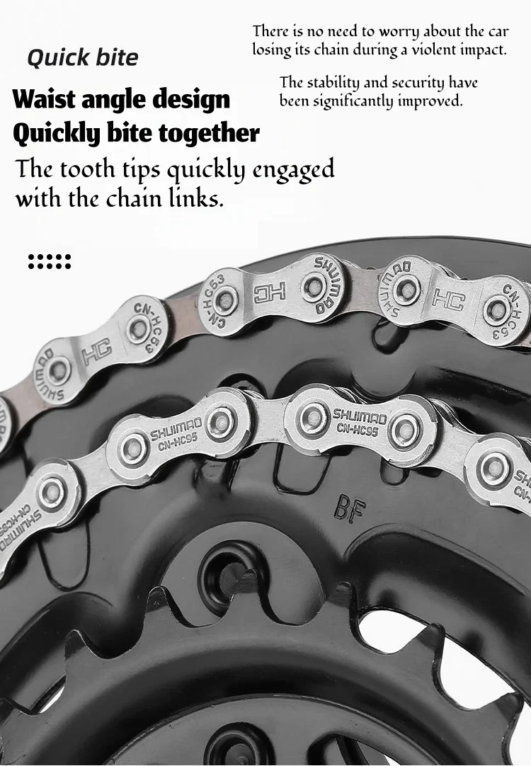 Mountain Bike Shifting High-Speed Bicycle Chain 6/7/8/9/11 Link Design (Total of 116 Links) Bicycle Accessories Original Chain