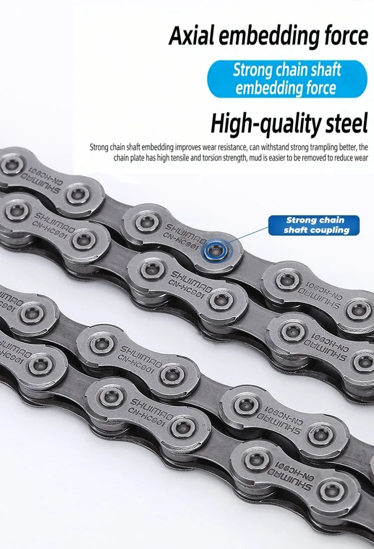 Mountain Bike Shifting High-Speed Bicycle Chain 6/7/8/9/11 Link Design (Total of 116 Links) Bicycle Accessories Original Chain
