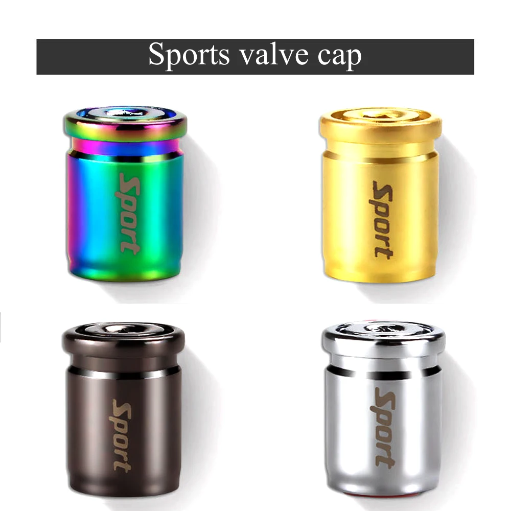 DSYCAR 1Set Anti-theft Sport Tire Valve Dust Caps Dustproof Tire Cap Valve Stem Caps for Cars , Bike, Moto New