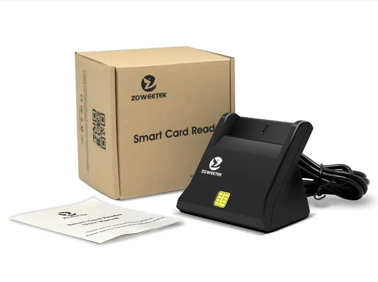 Zoweetek USB ID Smart Card Reader for IC DNIE DNI EMV CAC Bank Chip Smart Card