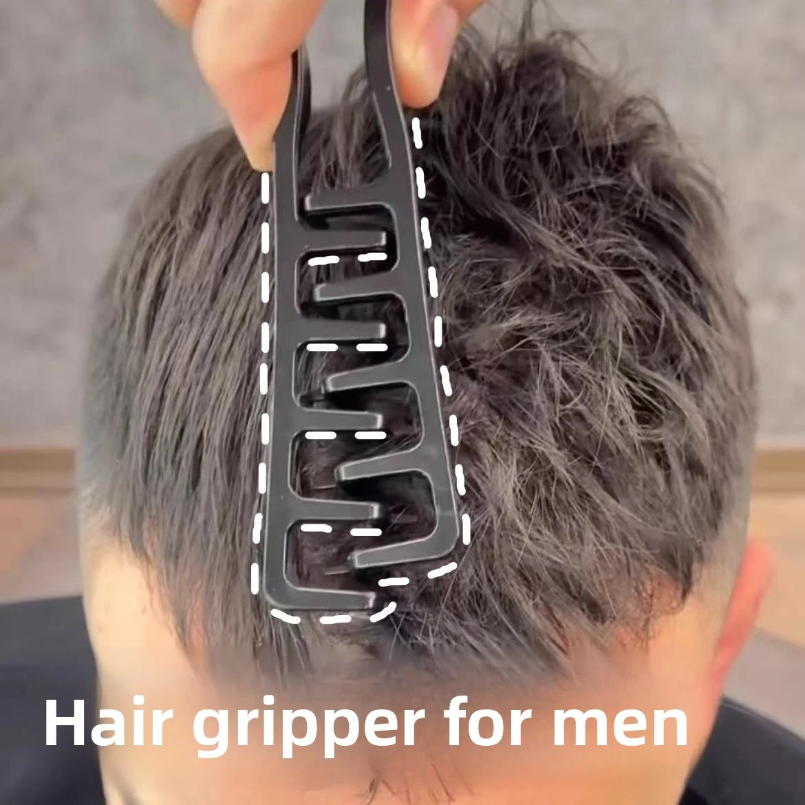 Men's Styling Comb, Made of Plastic, Suitable for Daily Commuting, Business Trips, Travel, Office, and Dormitory Use. Portable, Compact, Easy to Store. Helps Create Volume at the Top of the Hair, Tidy up Stray Hair, Create Texture, and Style Slicked-Back Hair. Hairdressing and Grooming Tool
