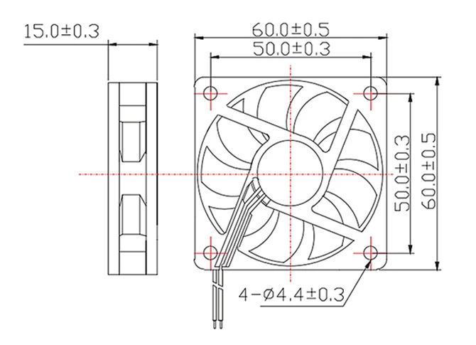 3D Printer Cooling Fan 2510 3010 4010 5010 6015 mm With 2Pin Dupont Wire Cooler 30cm Wire DC 5V 12V 24V Multiple Options.