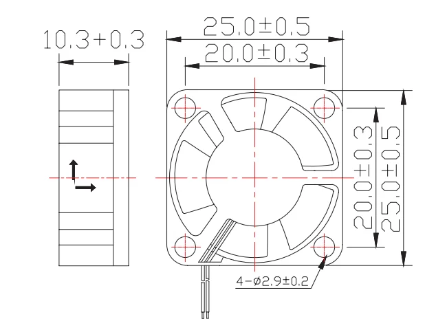3D Printer Cooling Fan 2510 3010 4010 5010 6015 mm With 2Pin Dupont Wire Cooler 30cm Wire DC 5V 12V 24V Multiple Options.