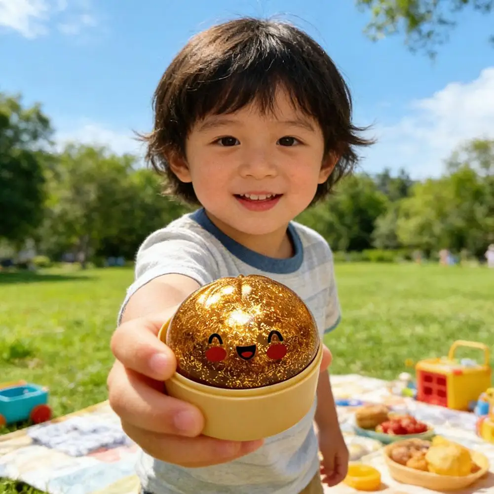 Glitter Crystal Dumpling Squishy Box Sensory Squeeze Toy for Stress Relief Colorful Glittery Dough Ball Fidget Toy Gift