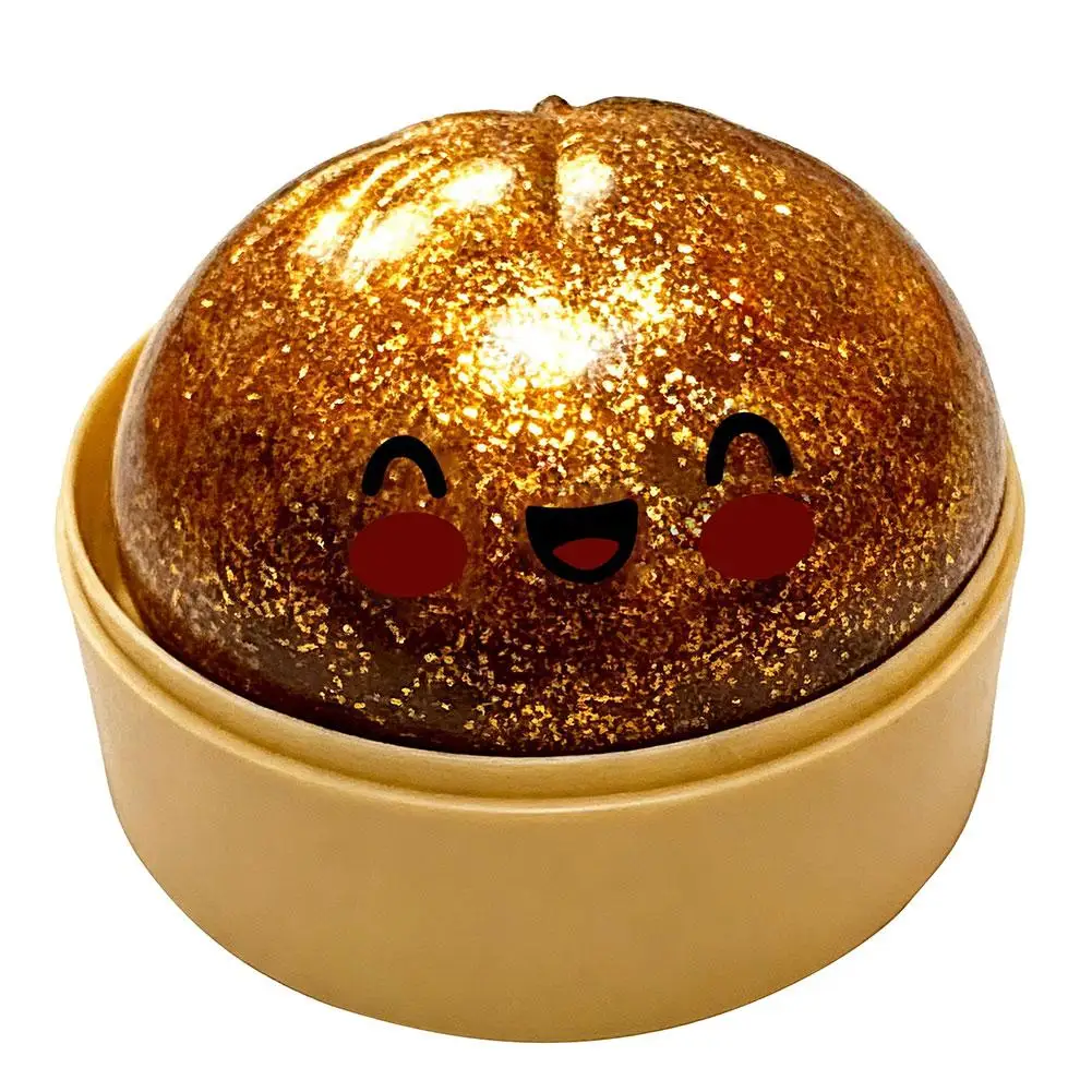 Glitter Crystal Dumpling Squishy Box Sensory Squeeze Toy for Stress Relief Colorful Glittery Dough Ball Fidget Toy Gift