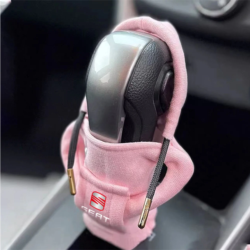 Car Hoodie Change Speed Lever Sweatshirt Handle Gear Shift Knob Cover For SEAT Cupra Exeo Ibiza FR Leon mk1 Tarraco Ateca Toledo