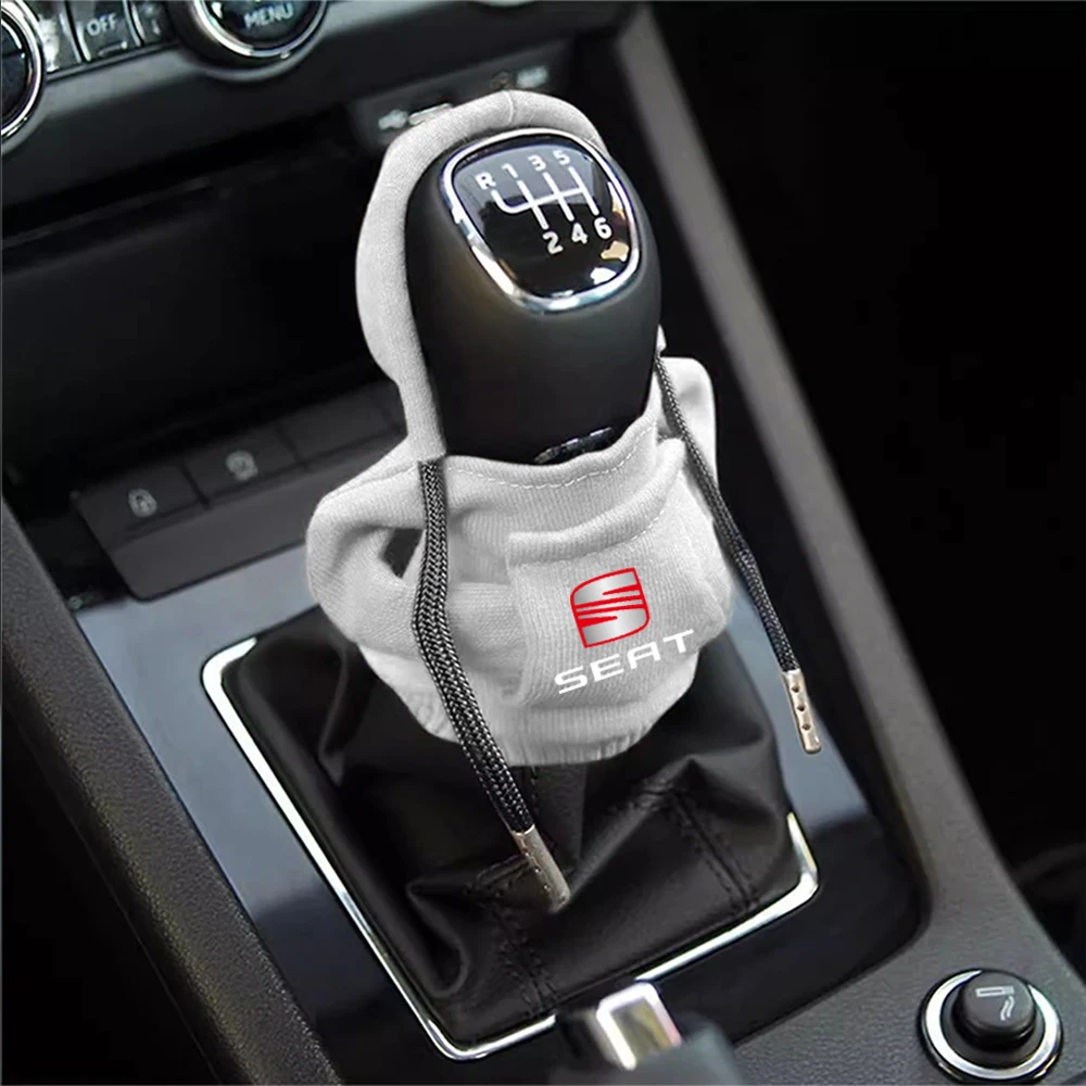 Car Hoodie Change Speed Lever Sweatshirt Handle Gear Shift Knob Cover For SEAT Cupra Exeo Ibiza FR Leon mk1 Tarraco Ateca Toledo