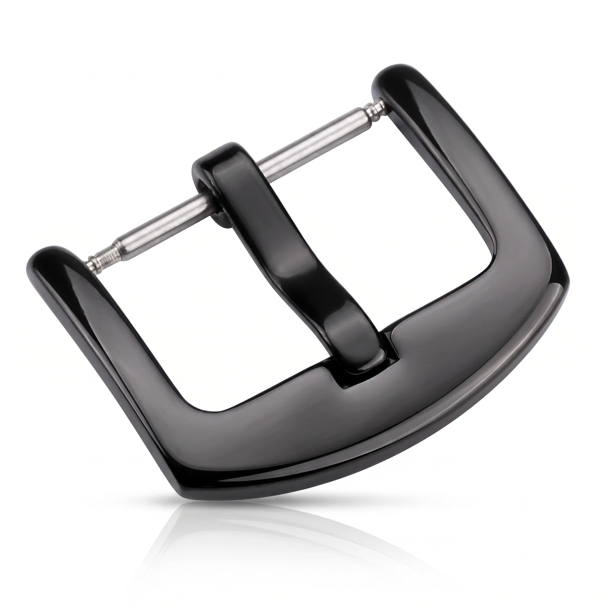 Metal Watch Band Buckle 16 18 20 22 24mm Men Watchband Strap Silver Black Gold Stainless Steel Clasp Accessories