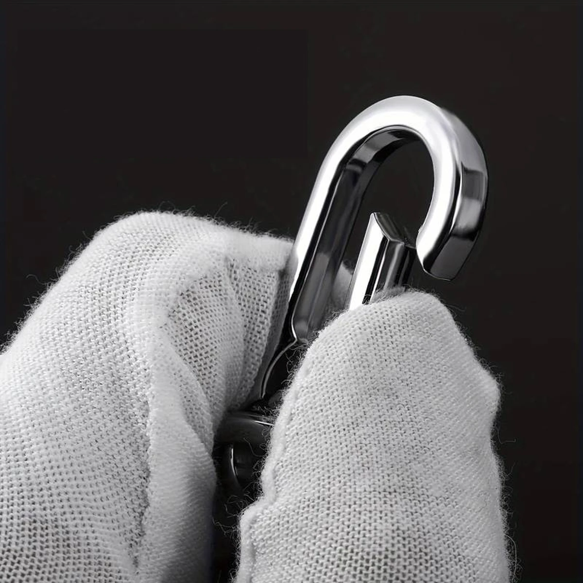 4 PCS Stainless Steel Carabiner Clip Keychain Metal Key Rings Keyring Key Holder Clips Hook Holder Organizer for Car Keys Finder