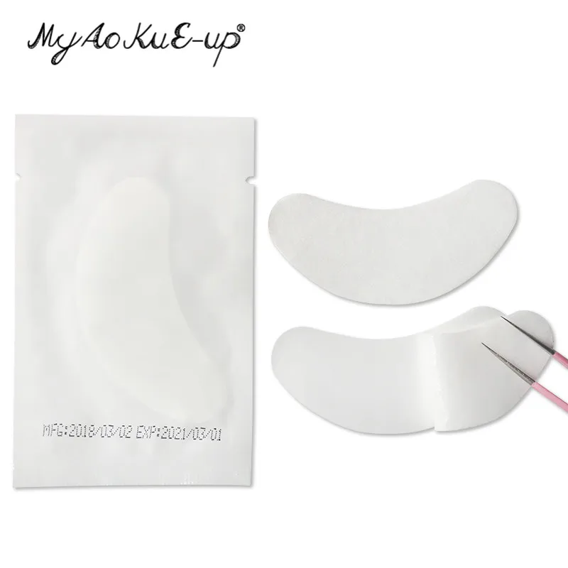 50pairs Eye Patches Under Eye Pads Paper Gel Lash Pad Eye Sticker Tips Wraps Hydrogel Eyelash Extension Patch Makeup Tool