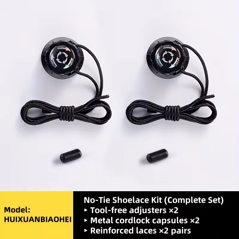 1/4 Pairs No-Tie Shoe Locks Rotating Buckles for Sports Outdoor Shoes Unisex Quick Adjust Design Pre-Installed Shoe Accessories