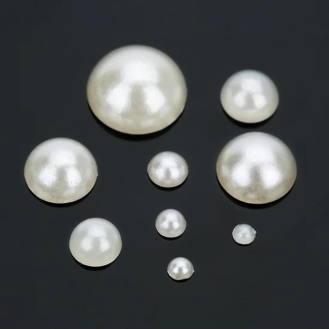 50-500pcs/lot Flat Back Half Pearl Beads 2/3/4/5/6/8/10/12/14mm Domed Cabochon Beads DIY Jewelry Making Material F1541