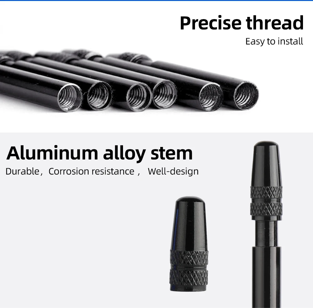 Bicycle 1Pair Presta Valve Extender W/ Cap CNC Aluminum Alloy Anodized F/V Extension for Fixed Road Bike Rims 50mm 60mm