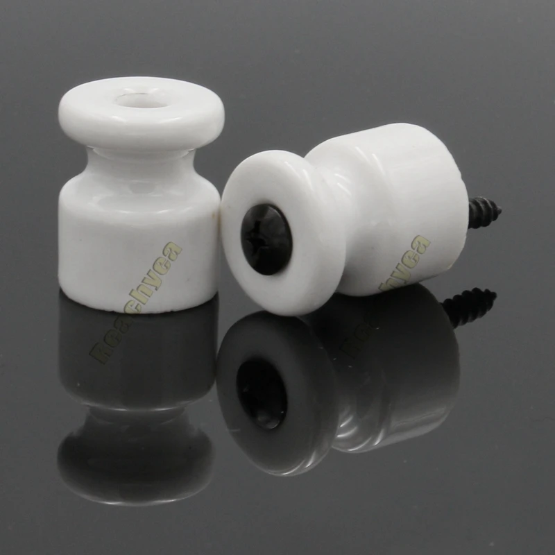 5 Pieces 10 Pieces 50 Pieces Porcelain Insulator Ceramic Wiring Guider Fixings With Expansion Screws