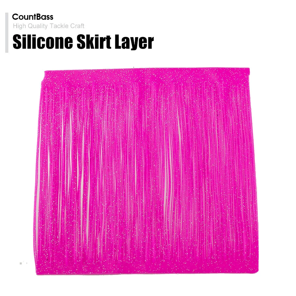Countbass Fishing Lure Silicone Skirt Layers Material for DIY Spinner Rubber Jigs Buzzbait Tackle Craft