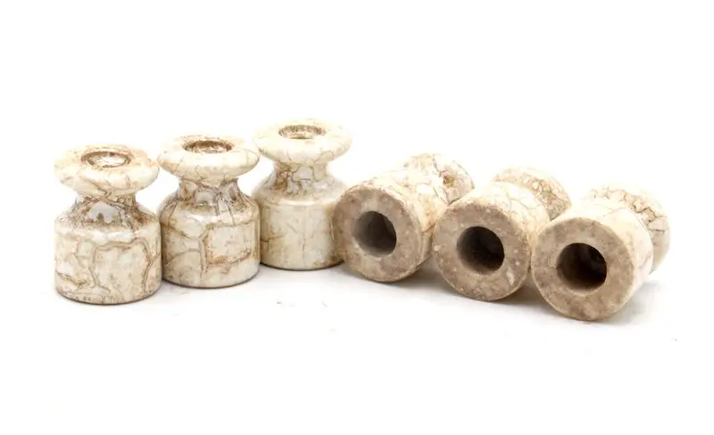 5 Pieces 10 Pieces Ceramic Wall Insulator for Wiring Porcelain Insulators Fabric Cable Fixings With Install Screw